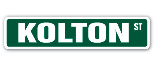 Plaque de rue Kolton en plastique robuste 4 po x 18 po