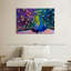 Paon éblouissant sur toile-741558386