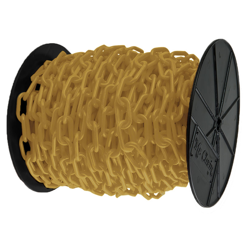 Enrouleur de chaîne en plastique, H 1,93 po x l 1500 po x P 0,23 po, Doré
