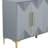Contemporary Cabinet With Triangular Doors - Two-tone Color Option Grey Four-door Geometric Design Versatile Storage For Living Spaces , Adjustable Shelves, Style-353829626-353829629