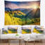 Tapisserie «Landscape Green Hills Glowing By Sunlight»-28508486