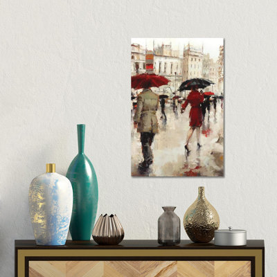 Parting On A Paris Street by Lorraine Christie - Painting on Canvas
