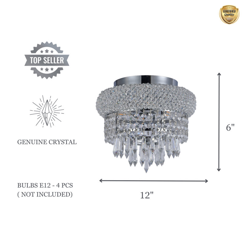 Lustre 4 lumières Montrey, Chrome chrome