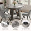 Ensemble de table et chaises de salle à manger extensible ronde à ovale Fecteau-132789860-132789864