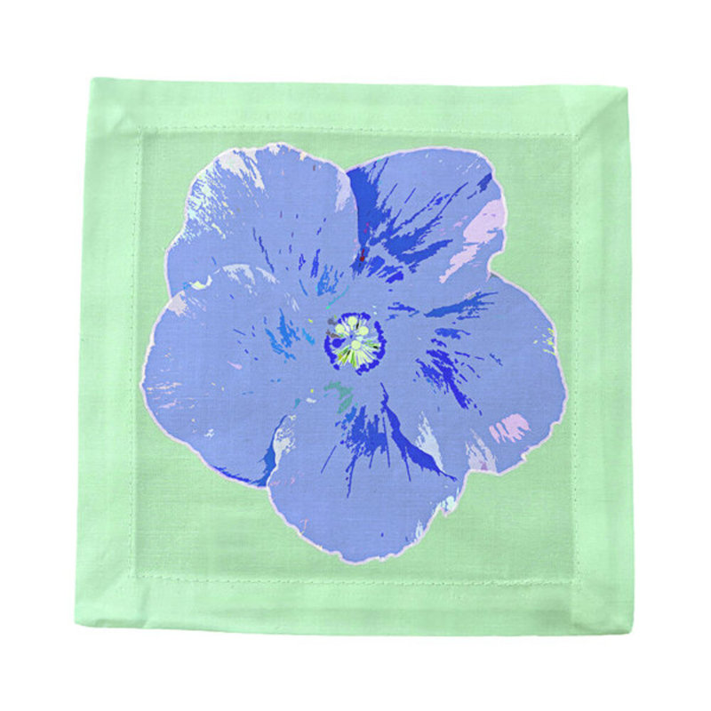 Hibiscus Cotton Sateen Cocktail Napkins, Clematis