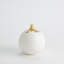 Dipped Golden Crackle/White Sphere Vase-Sm