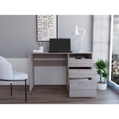 3 Drawers Computer Desk, One Shelf