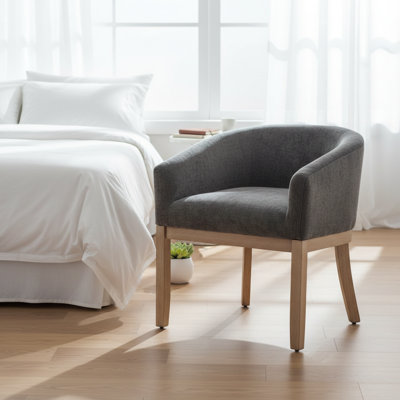 Chaise de salle à manger demi-tonneau Mid-Century