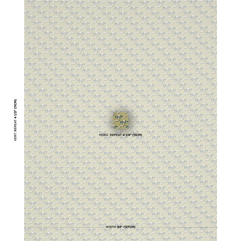 Tissu arc-en-ciel Schumacher X Laura Gonzalez Bombay, Vert