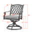 Chaise de patio pivotante avec coussins Banski-168120586