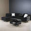 3 - Piece Upholstered Reversible L-Shaped Sectional Sofa with Ottoman for Living Room
