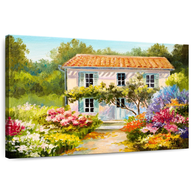 Flower Garden Cottage, 16" H x 24" W