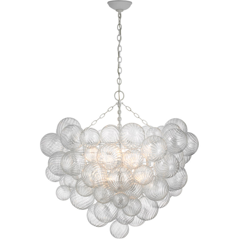 Julie Neill Talia Grande Chandelier, Plaster White