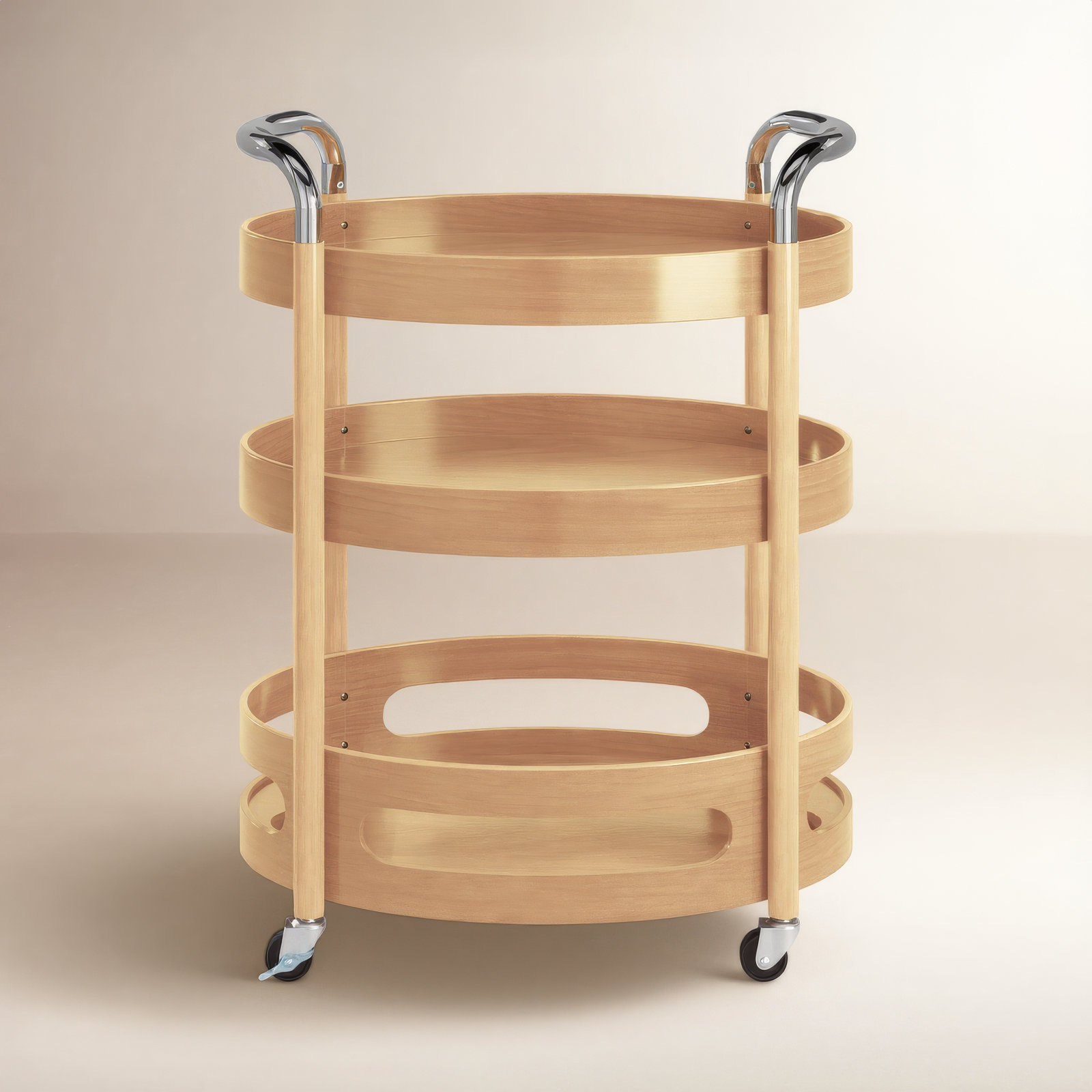 Bar Cart, Oak, Oak