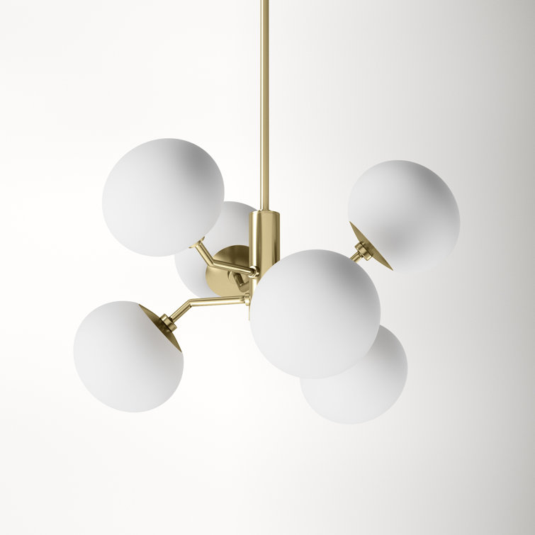 Alex 6 Light Metal Dimmable Sputnik Chandelier