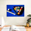 Boules de billard Senne sur table bleue-108155401