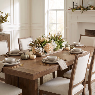 Fall Centerpiece in Wood Planter