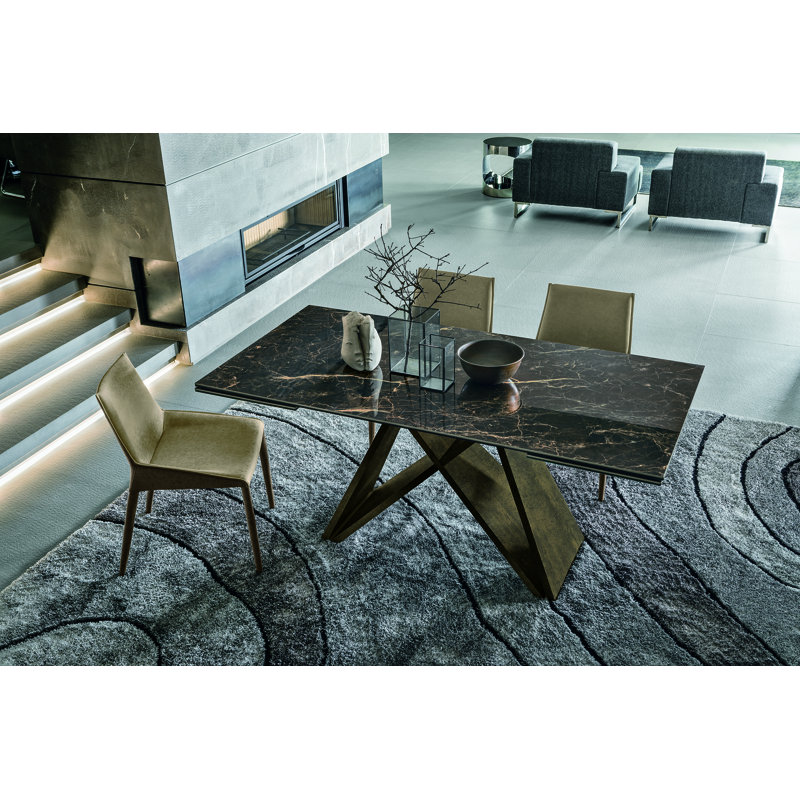 Arianie Extendable Dining Table, Lead, Graphite