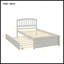 Base de lit simple avec lit gigogne en bois-1017250360