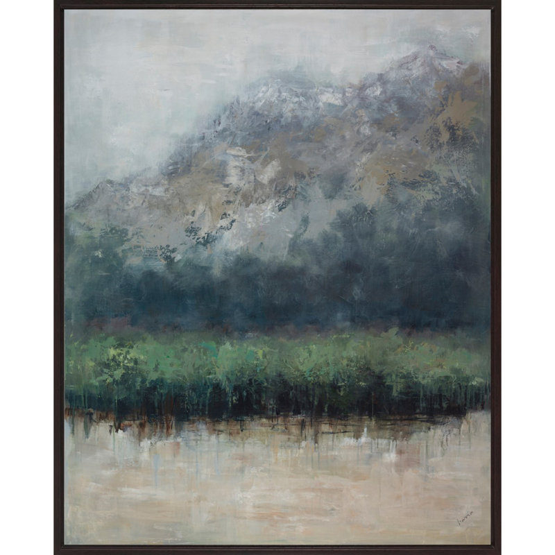 Fortezza - peinture sur toile, Cadre Laguna Espresso