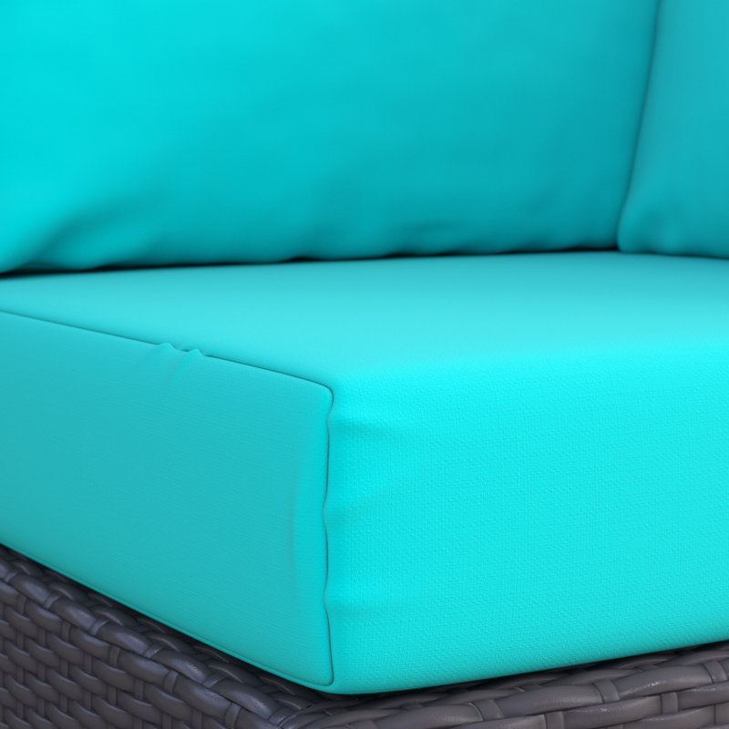 Canapé modulaire d'extérieur Convene, Turquoise