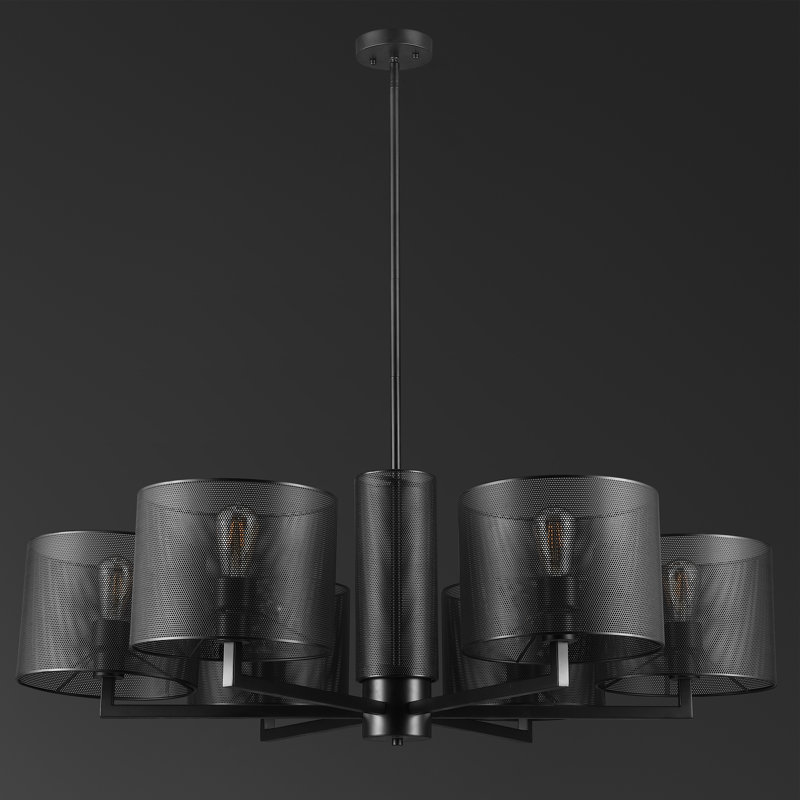Meliora Iron 6-Light Chandelier, Black
