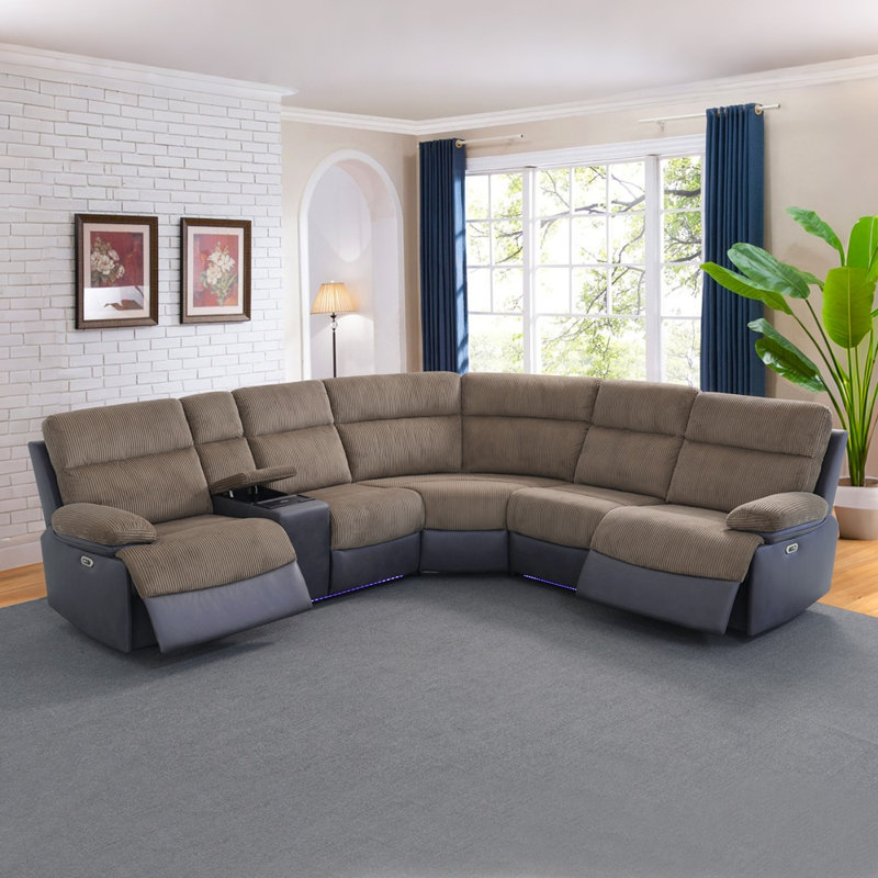 Ensemble de fauteuil inclinable électrique Vesper, Gris brun
