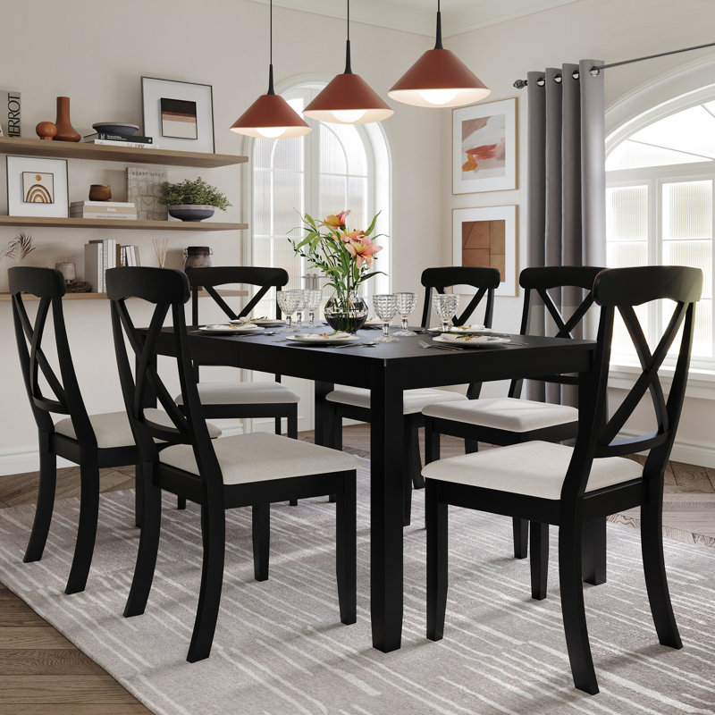 Ensemble repas 6 personnes Ocossio, Noir