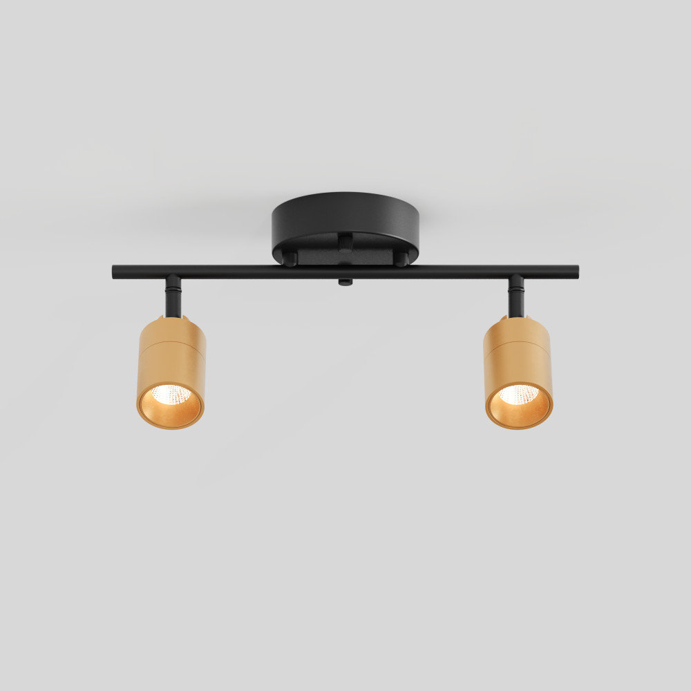 Shura 2-Light Integrated LED Track Light with Rotatable Heads, 1 ft. Fixed Track Lighting Kit, 3000k Vidalite 