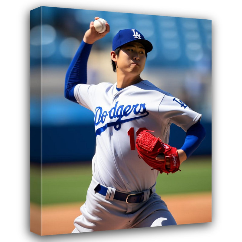 "Shohei Ohtani 6" sur toile, H 32 po x l 26 po