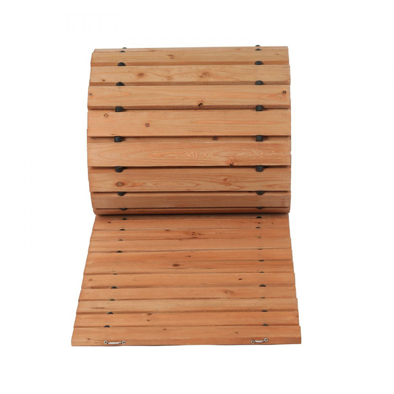 Passerelle de jardin en bois, H 0,6 po x l 288 po x P 17 po