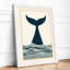 Whale Tail Rising Minimalist - Framed Print-1064434180-1064434182