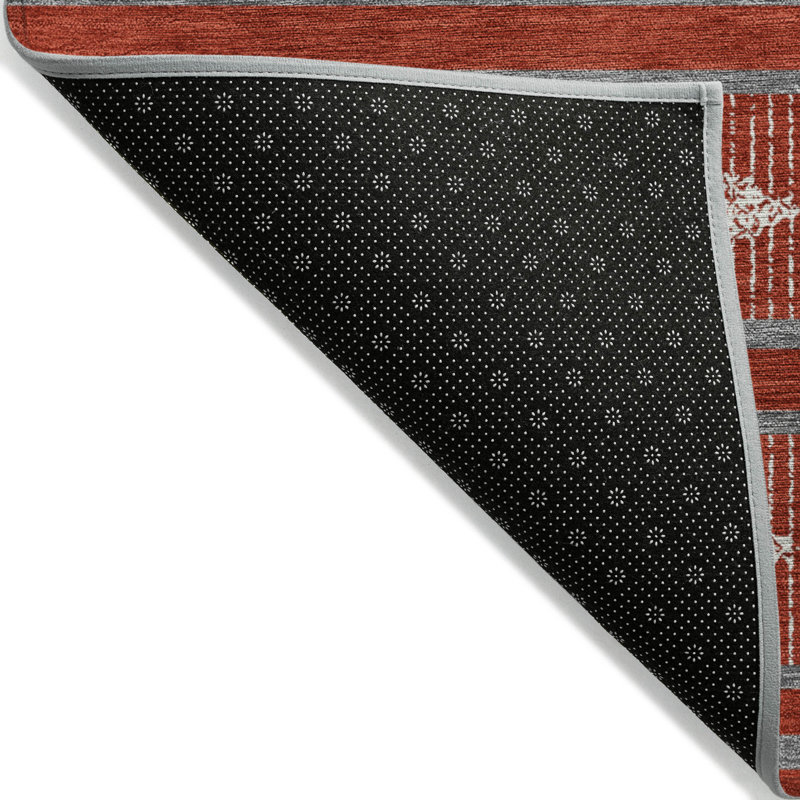 Tapis intérieur / extérieur rouge lavable Lume , 5' x 7'6"