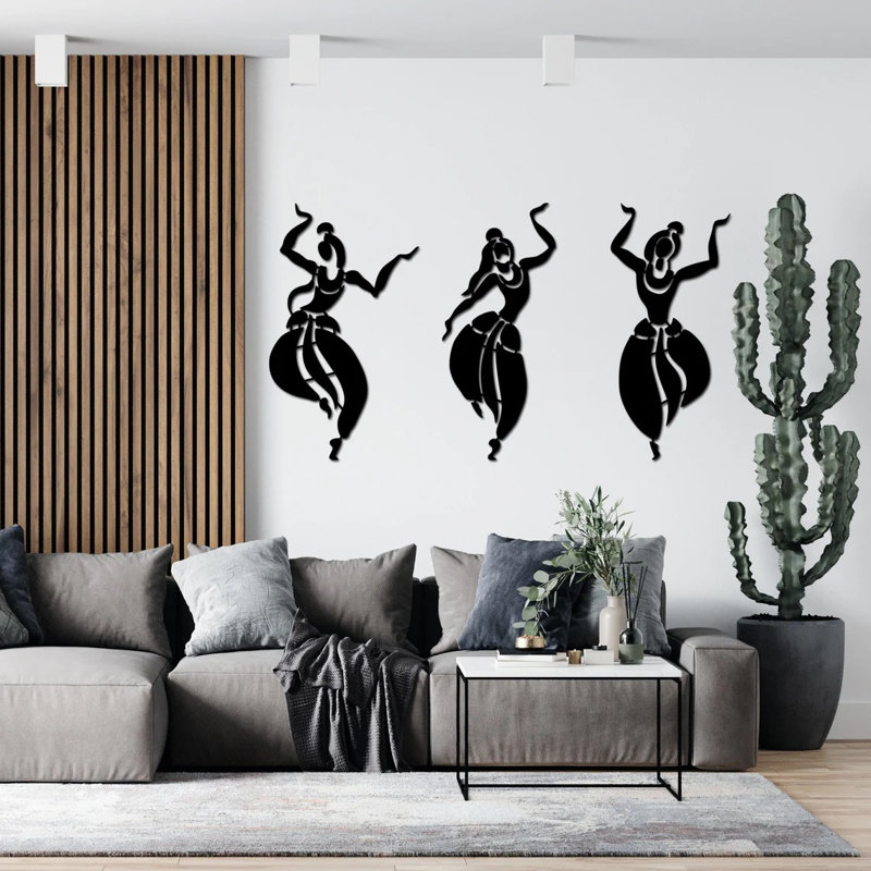 Handmade Traditional People Wall Decor on Metal