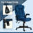 Velvet High Back Vibrating Massage Office Chair-751682814-751682813