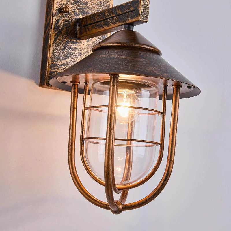 Bronze outdoor wall light with Motion sensor