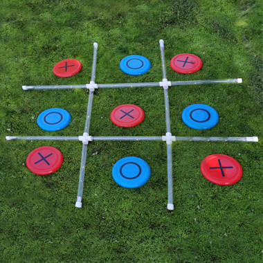 RAINBOW TOYFROG Jumbo Tic Tac Toe Game Set, Large Indoor Outdoor Games,  Backyard Games for Kids and Adults, Outdoor Play Yard Games with Carry Bag  for