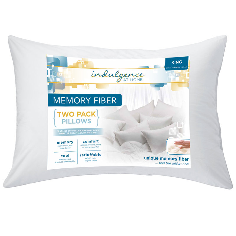 Indulgence At Home Fiber Firm Pillow, King