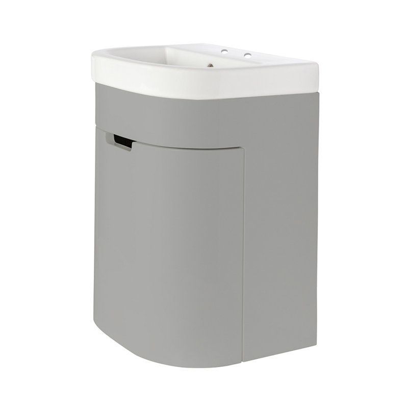 Eleganza 15.75'' W Single Vanity, Matte Ardesia, Double