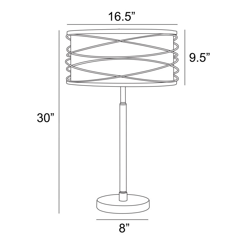 29.75'' Black Cordless LED Outdoor Table Lamp