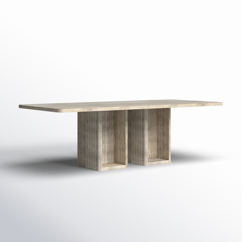 Jesper Faux Travertine Dining Table
