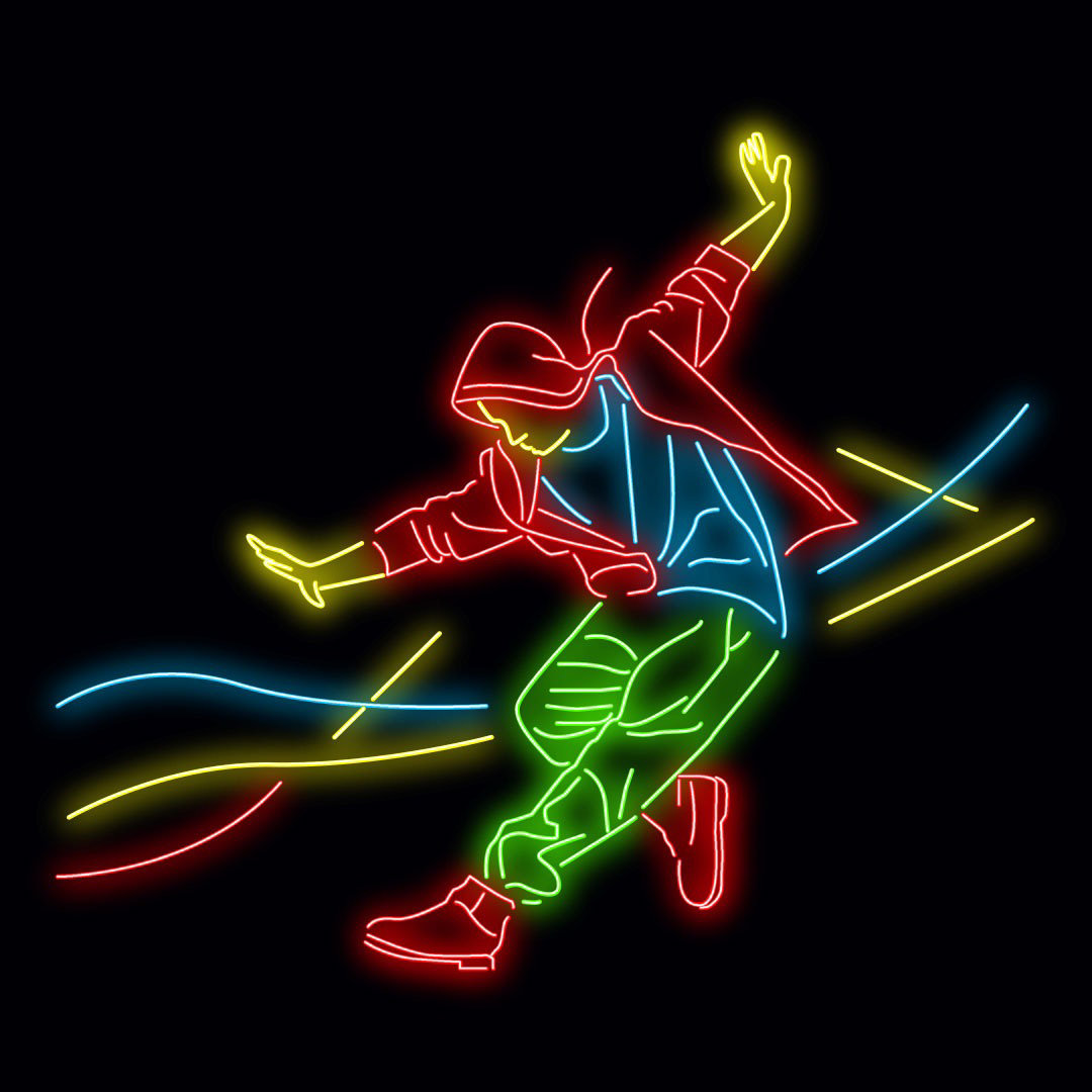 Neon Sign Dancer Wall Décor