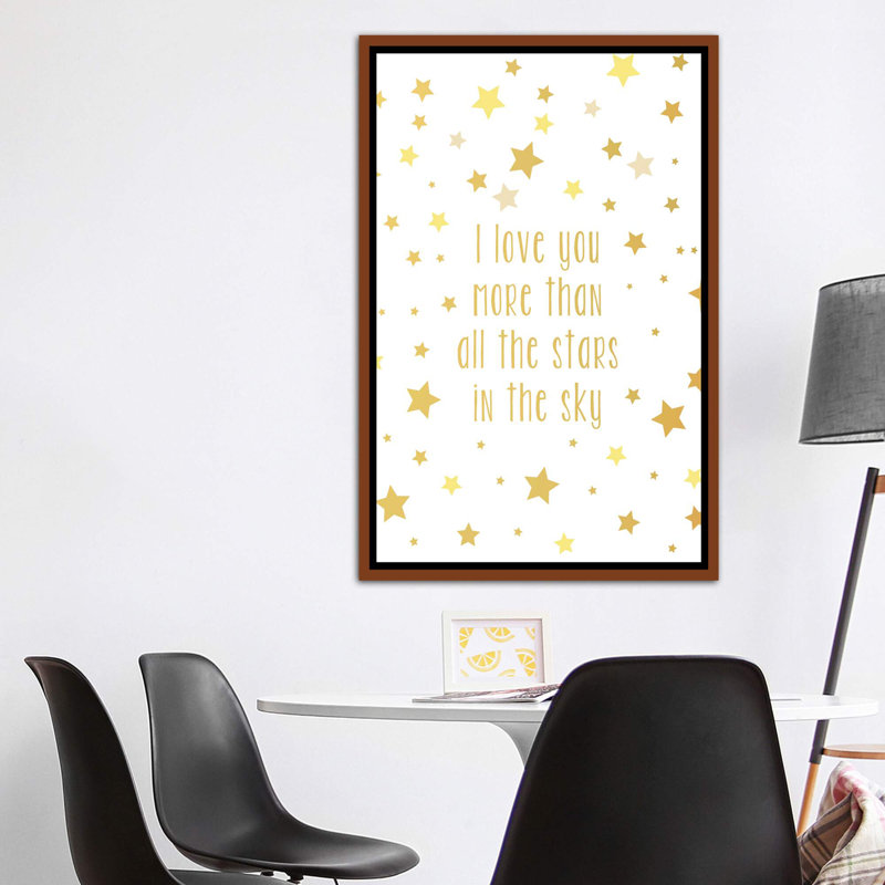 Love You More Art, H 60 po x l 40po x P 1,5 po, Toile avec cadre en bois classique