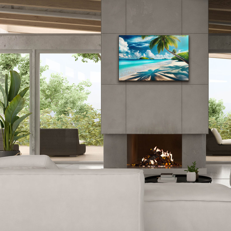  «Paradise Beach 2» par Rey Klimt, art mural sur toile, 40 po x 26 po, H 26 po x l 40 po