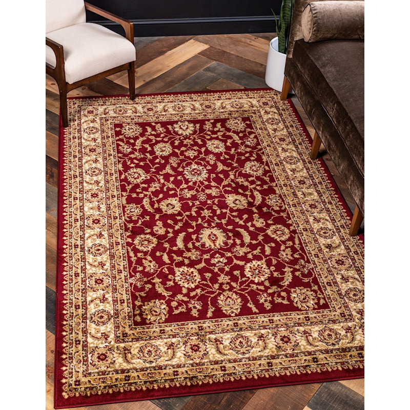 Tapis oriental rouge Odyssey, Rectangle 8 p x 11 pi 4 po