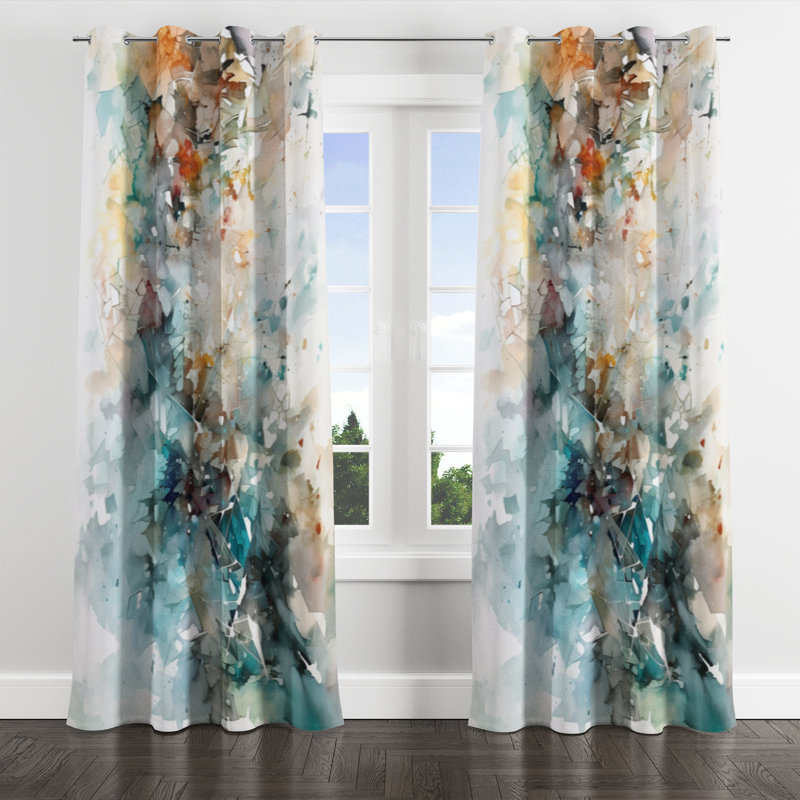 Averiana - Modern Blackout Grommet Curtain - 1 panel, 52" W x 95" L, Silver Grommets