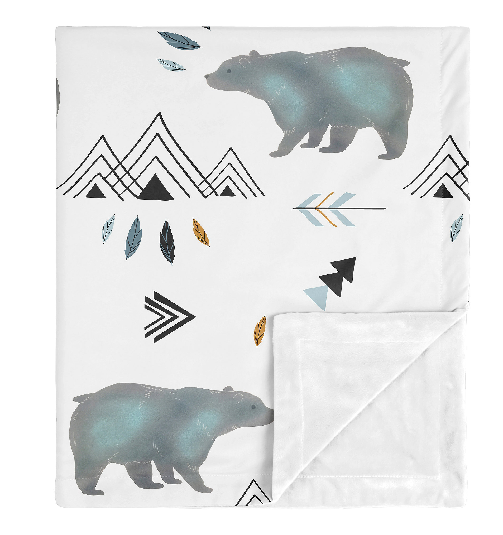 Polar bear baby blanket hot sale