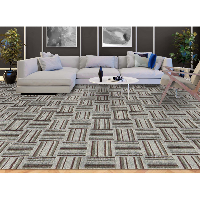 Hand-Knotted High-Quality Gray Area Rug