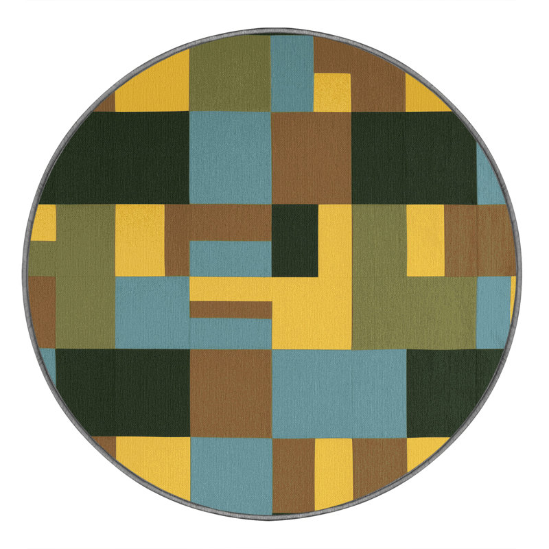 Cubic Earth Rug, Round 7'