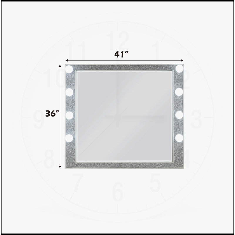 Miroir Sliverfluff avec finition champagne et lumière